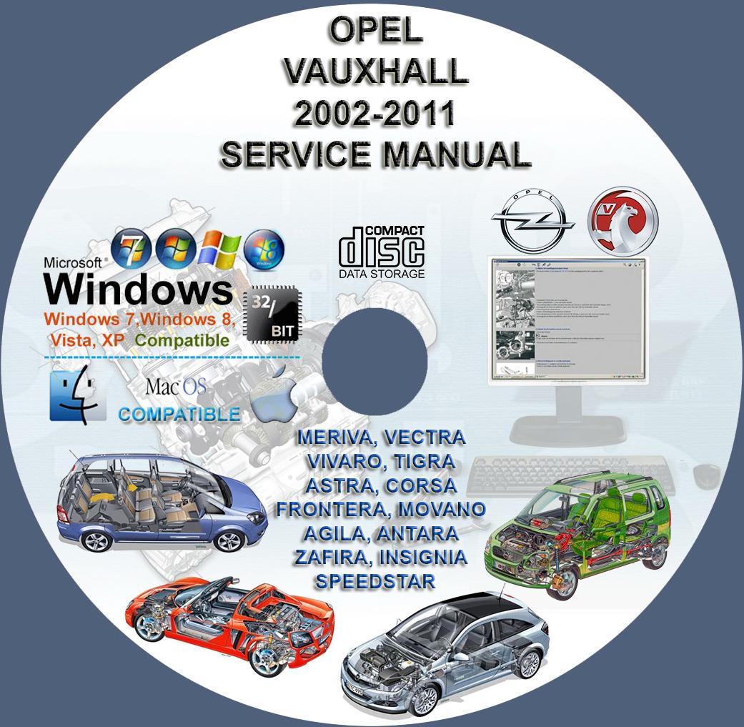 VAUXHALL OPEL 2002-2011 SERVICE REPAIR MANUAL DVD ASTRA ...
